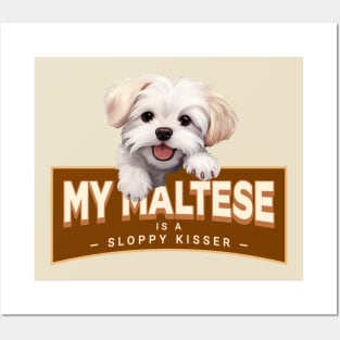 My Maltese is a Sloppy Kisser Posters and Art